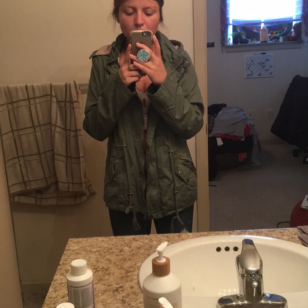 Green army jacket
